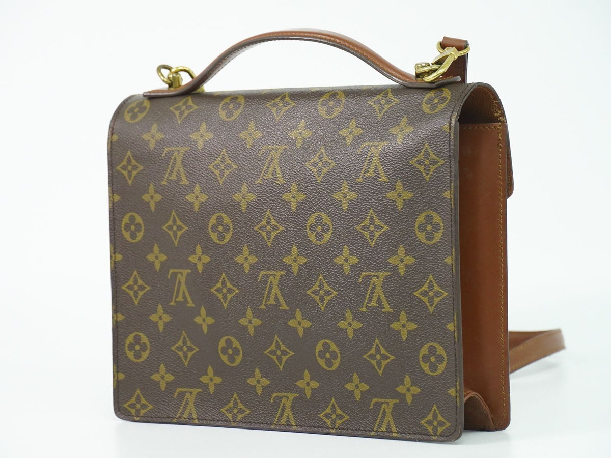 Louis Vuitton LV Monceau Monogram 2-Way Shoulder Bag Brown — view 2