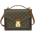Louis Vuitton LV Monceau Monogram 2-Way Shoulder Bag Brown
