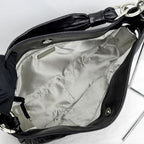 Chanel Shoulder Quilted Bag Lambskin Black Silver Chain Leather — view 6