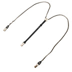Chanel Suspenders Chain CC Logo Leather M Black
