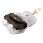 Louis Vuitton Bag Charm Monogram Faux Fur LV Kitten Earphones Case — view 2