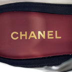 Chanel Sneakers CC Logo Quilted Leather Suede 38 Shoes White Black — view 6