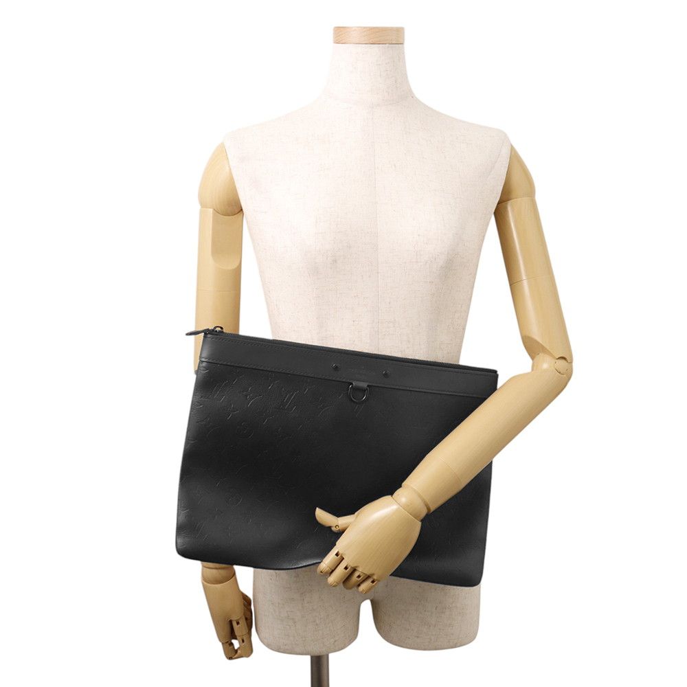 Louis Vuitton Clutch Monogram Shadow Pochette Discovery Black — view 4