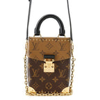 Louis Vuitton Shoulder Bag Monogram Reverse Camera Box 2-Way Black