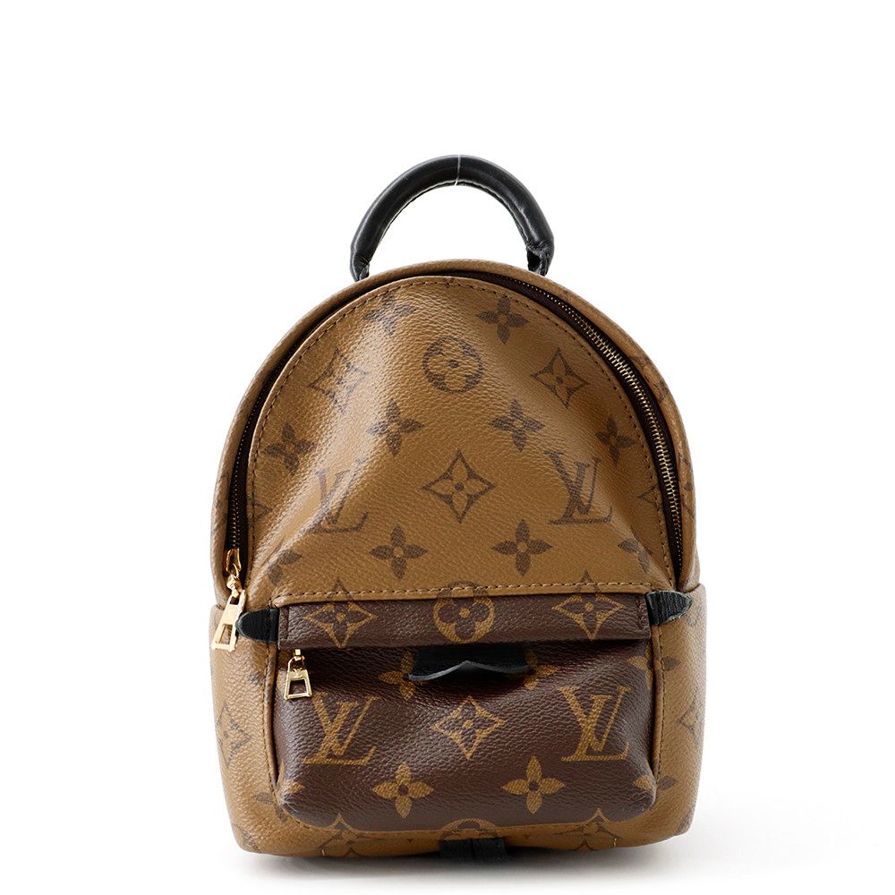 Louis Vuitton Backpack Monogram Reverse Palm Springs Mini Bag Black