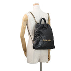 Chanel Backpack 22 Small Shiny Calfskin Black — view 4