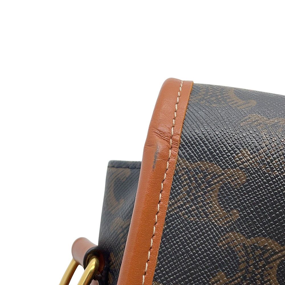 Celine Shoulder Bag Triomphe Folco Leather — view 8