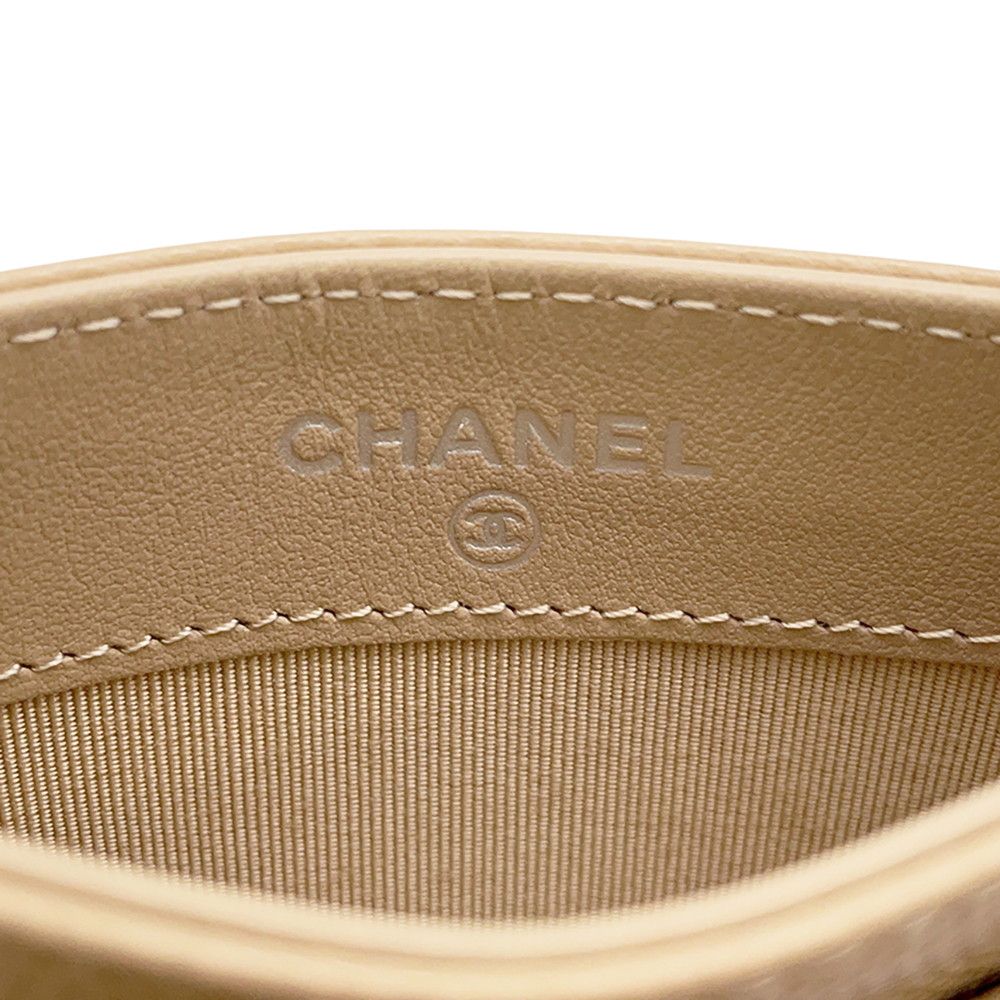Chanel Card Case Classic Quilted CC Logo Caviar Leather Constant — view 5
