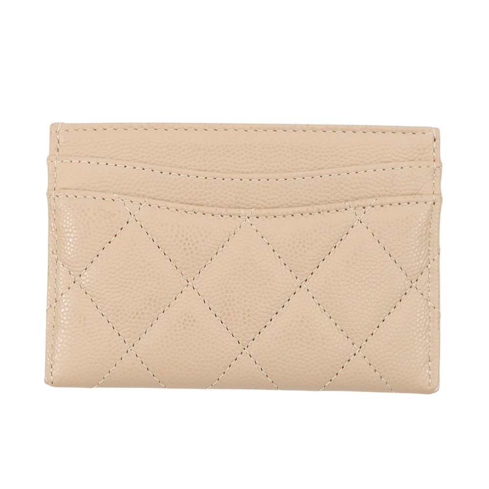 Chanel Card Case Classic Quilted CC Logo Caviar Leather Constant — view 3