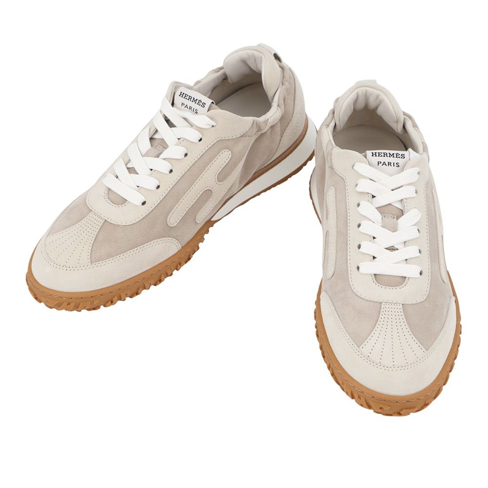 Hermes Sneakers Jet Leather Suede 37 Shoes