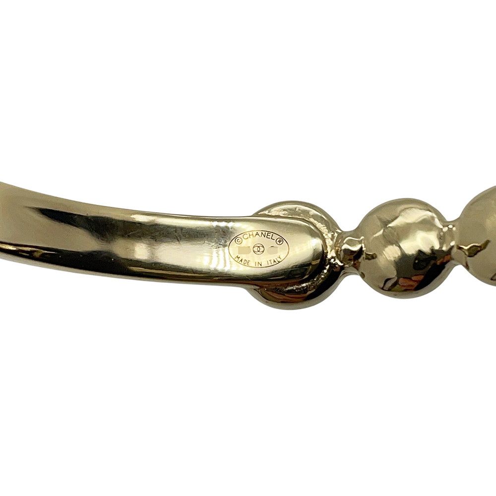 Chanel Bangle CC Logo Rhinestone M Bracelet — view 7