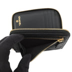 Chanel Bifold Wallet Quilted Round Zip CC Logo Caviar Leather Black — view 6