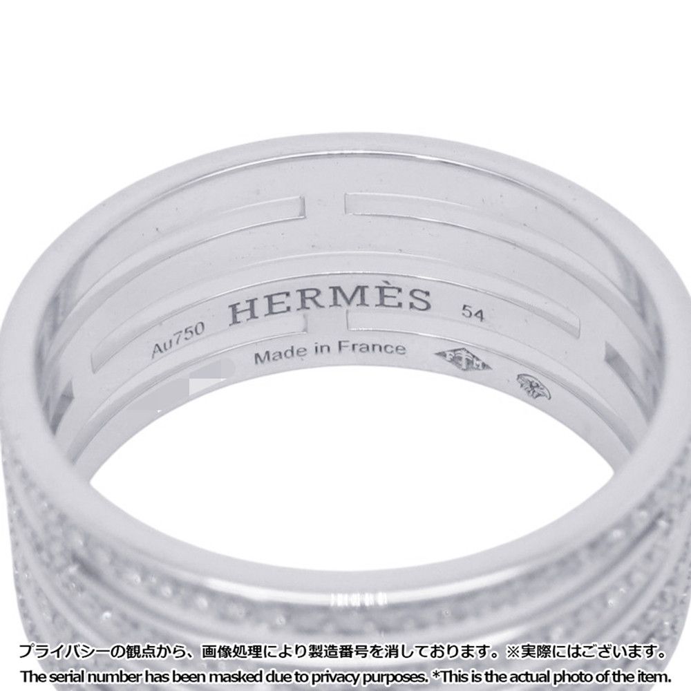 Hermes Ring Arianne GM Wedding Diamond Total 18k White Gold — view 8