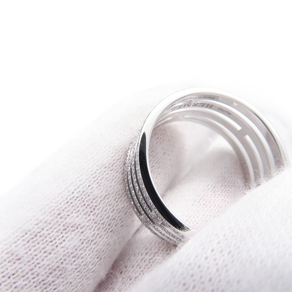 Hermes Ring Arianne GM Wedding Diamond Total 18k White Gold — view 6