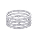 Hermes Ring Arianne GM Wedding Diamond Total 18k White Gold