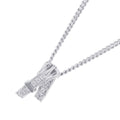 Hermes Necklace Etriviere Pendant Diamond Total 18k White Gold 42