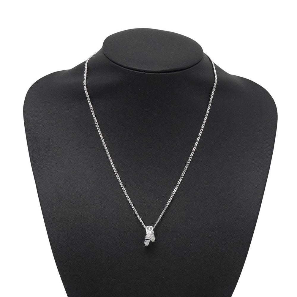 Hermes Necklace Etriviere Pendant Diamond Total 18k White Gold 42 — view 4