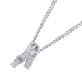 Hermes Necklace Etriviere Pendant Diamond Total 18k White Gold 40