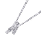 Hermes Necklace Etriviere Pendant Diamond Total 18k White Gold 40