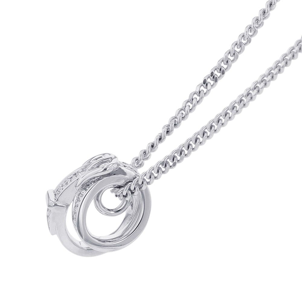 Hermes Necklace Etriviere Pendant Diamond Total 18k White Gold 40 — view 2