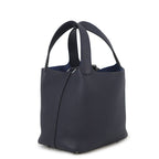 Hermes Handbag Picotin Lock PM Blue Nuit Silver Taurillon Clemence — view 2