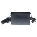 Louis Vuitton Monogram Shadow Gaston Wearable Wallet Shoulder Bag Black Leather
