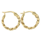 Celine Trinoff Gourmette Small Hoop Earrings Gold — view 2