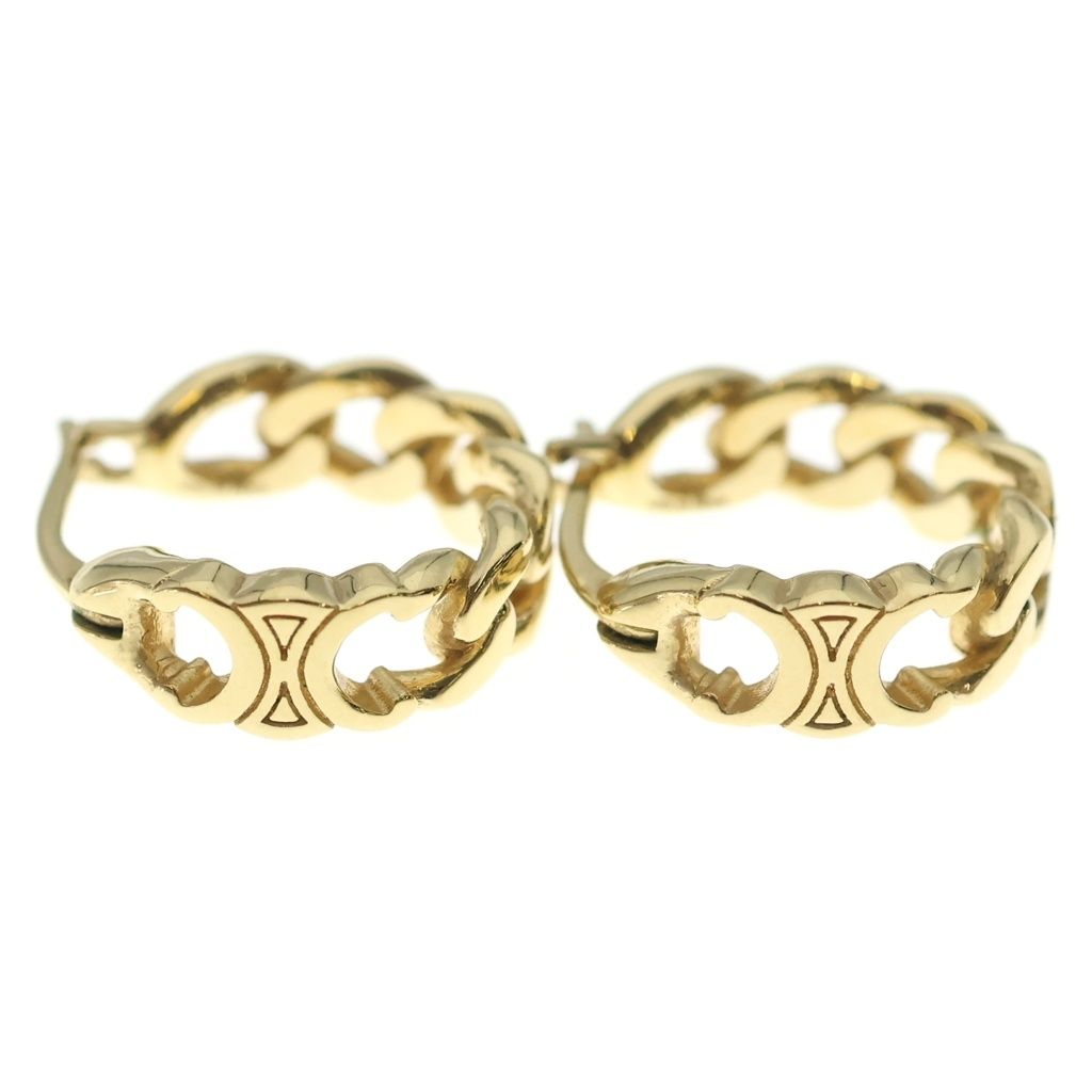Celine Trinoff Gourmette Small Hoop Earrings Gold — view 4