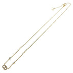Dior Clair de Lune CD Logo Rhinestone Chain Necklace Gold — view 2