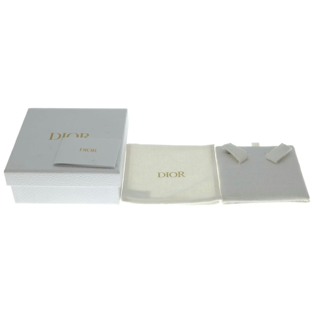 Dior Clair de Lune CD Logo Rhinestone Chain Necklace Gold — view 6
