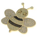 Dior Kaws Bee Pin Yellow Rhinestone Brooch Pin Gold