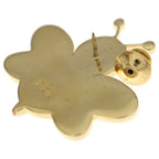 Dior Kaws Bee Pin Yellow Rhinestone Brooch Pin Gold — view 5