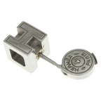 Hermes Cube Earrings Pink Silver Metal — view 6