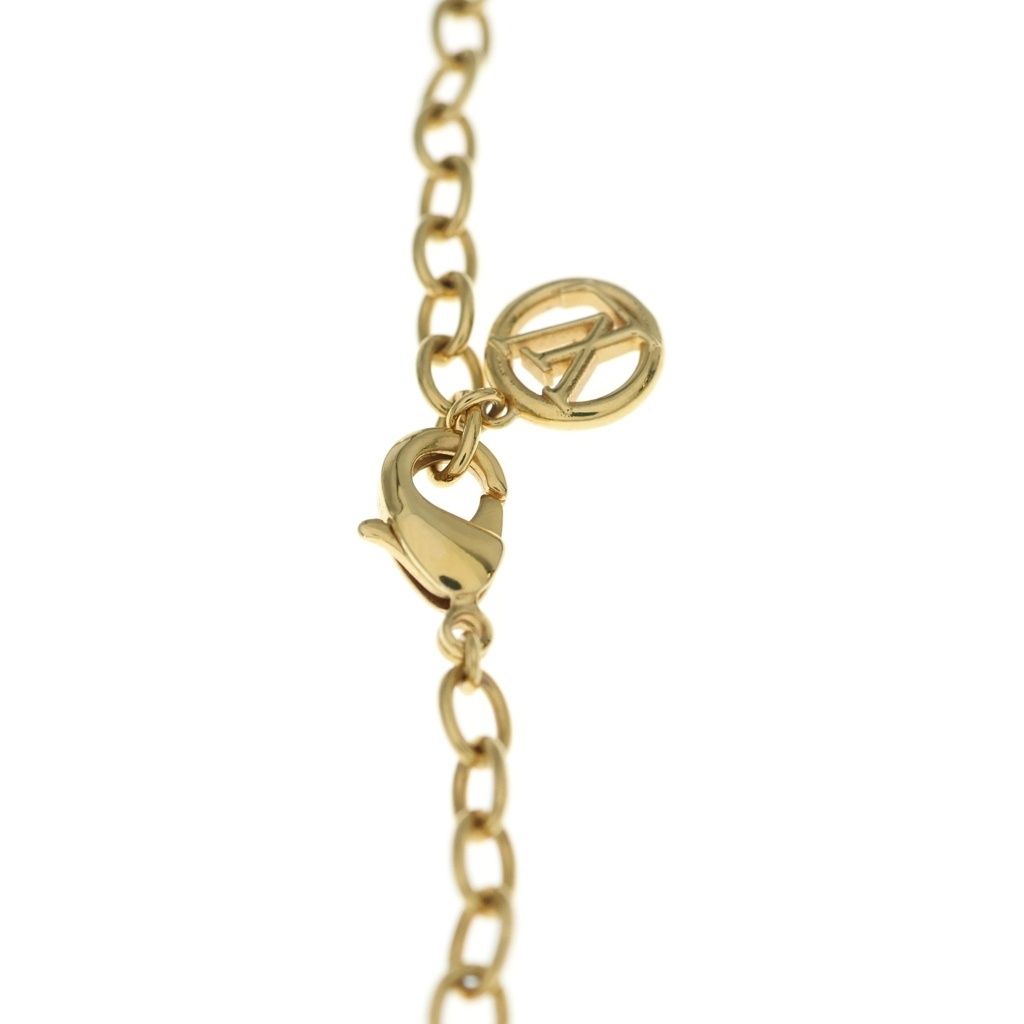 Louis Vuitton Blue Ming Pearl Necklace Gold — view 6