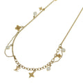 Louis Vuitton Blue Ming Pearl Necklace Gold
