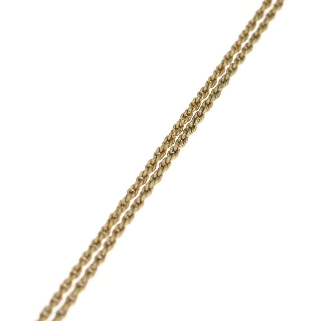 Dior CD Logo Rhinestone Necklace Gold Pendant — view 4
