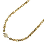 Chanel CC Logo Faux Pearl Long Necklace Gold
