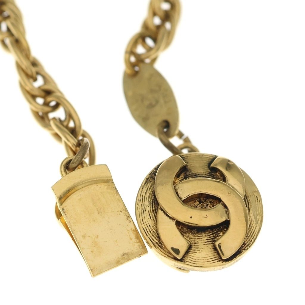Chanel CC Logo Faux Pearl Long Necklace Gold — view 6