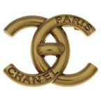 Chanel CC Logo Brooch Gold 21k