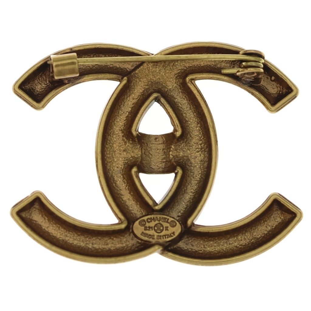 Chanel CC Logo Brooch Gold 21k — view 2