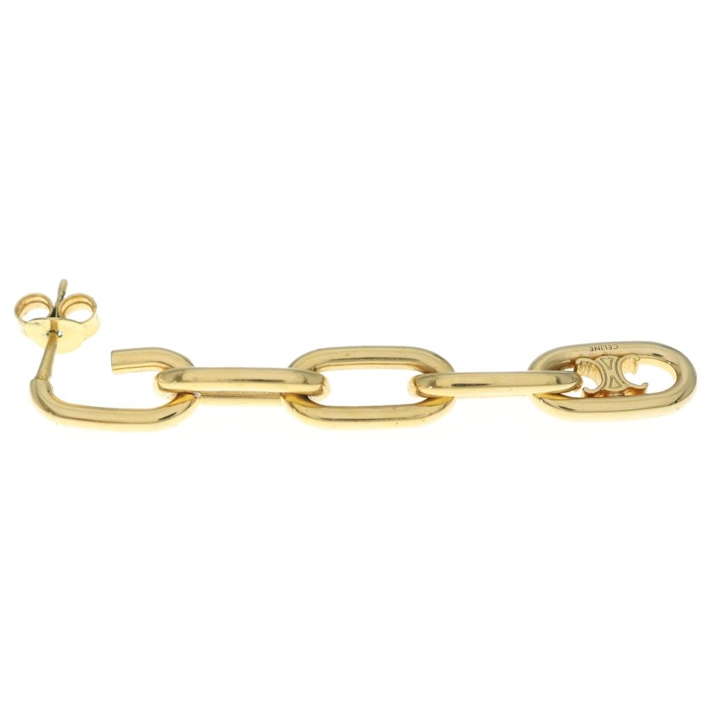 Celine Triomphe Earrings Gold — view 3