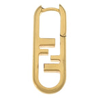 Fendi O-rock FF Logo Single Earrings Gold