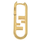 Fendi O-rock FF Logo Single Earrings Gold — view 2