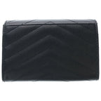 Saint Laurent Paris Stitch Monogram Small Envelope Wallet Card Case Black — view 2