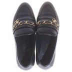 Chanel Chain Loafers Black 37c with CC Logo Charm — view 4