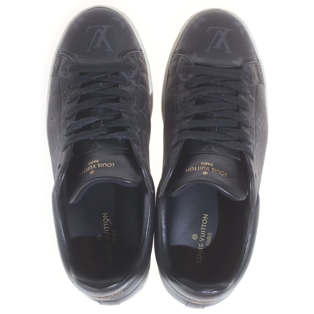 Louis Vuitton Luxembourg Line Monogram Eclipse Lace Up Sneakers Black — view 4