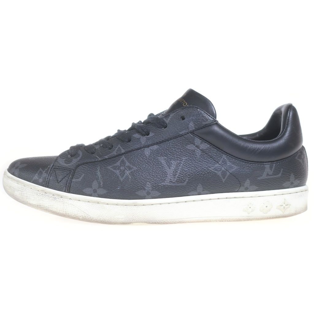 Louis Vuitton Luxembourg Line Monogram Eclipse Lace Up Sneakers Black