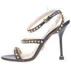 Prada Black Studded Sandals