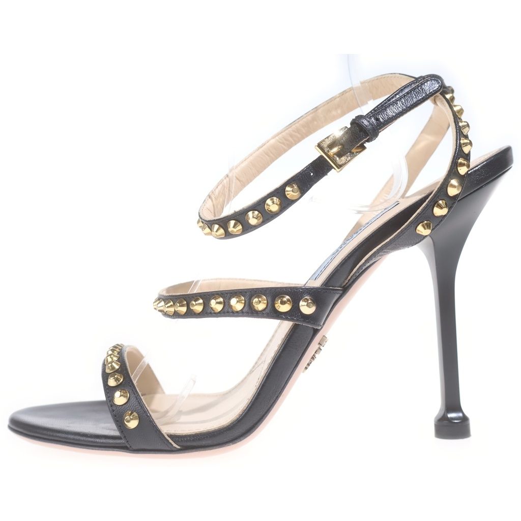 Prada Black Studded Sandals