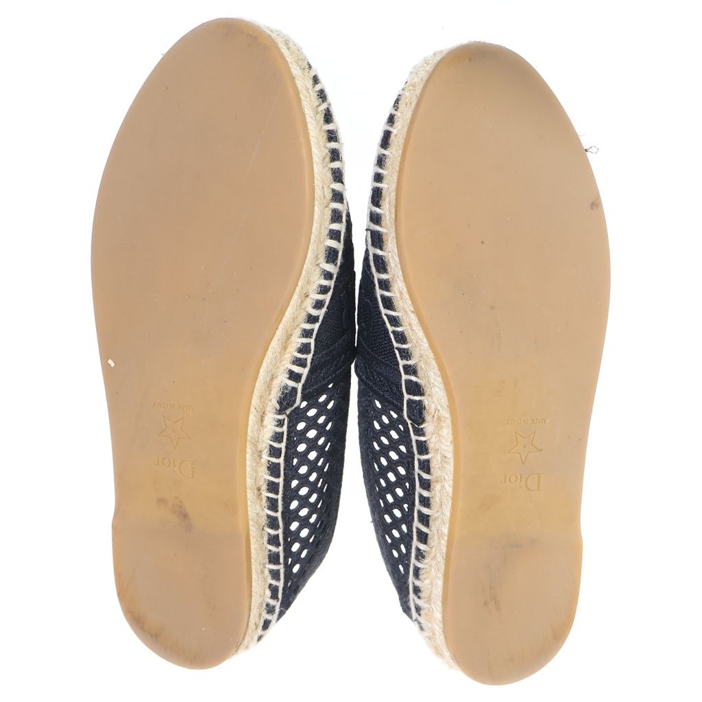 Dior Espadrille Slip on Low Cut Shoes Black — view 5